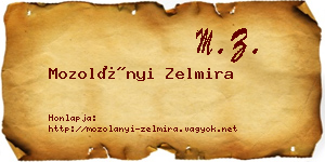 Mozolányi Zelmira névjegykártya
